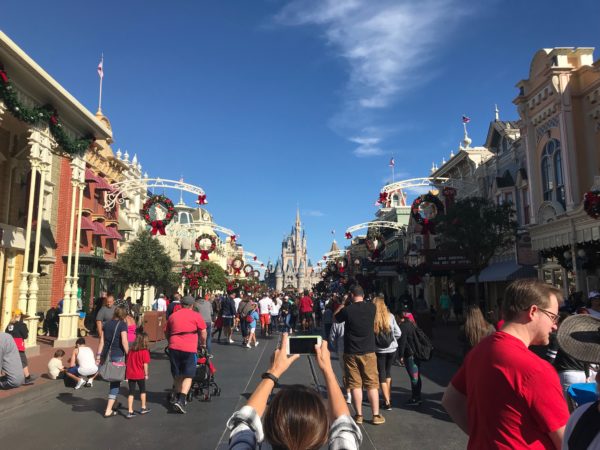The view down Main Street is even more breathtaking with Christmas decorations!