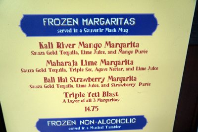 Plenty of fun drink choices.