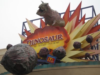 The Dinosaur ride is loud and wild.