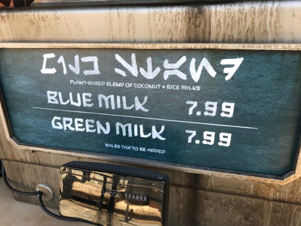 Blue milk is $8.