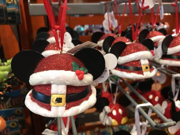 Disney has several Christmas ornaments like this Santa-inspired Ear Hat!