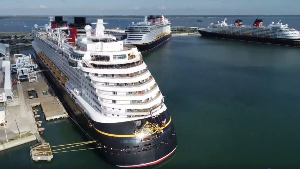 All three ships are docked. Photo credits (C) Facebook/Port Canaveral. All Rights Reserved 