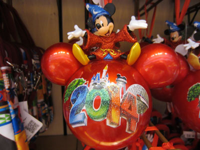 This 2014 Christmas ornament features Mickey Mouse.