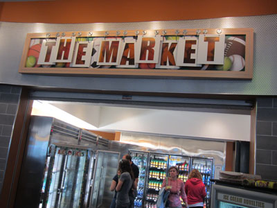 The food court features a large grab-and-go area.