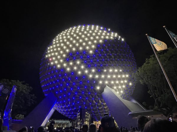 Disney can animate the lights, creating this effect of a spinning globe.