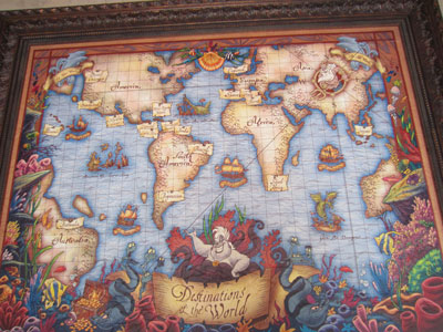 Inside, you can see this huge map.