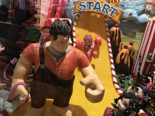 Wreck It Ralph and Sugar Rush made out of chocolate- that seems appropriate. 
