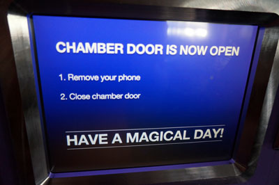 The door opens - get your phone and carry on!