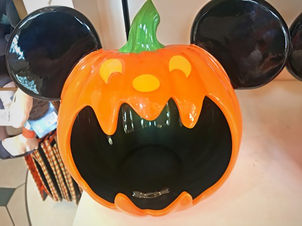This ceramic Mickey pumpkin is $29.99.