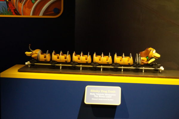 This is a model of what the Slinky Dog Dash ride vehicles will look like.