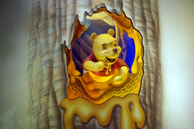 Winnie the Pooh says his good byes.