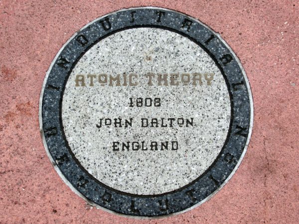 John Dalton created the atomic theory in 1808, which states that matter is composed of atoms much like we are composed of cells.