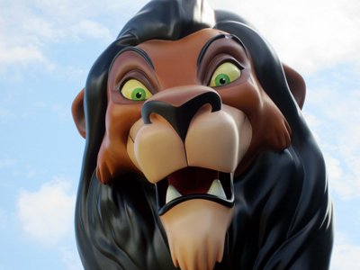 The Lion King wing includes plenty of characters from the movie, like Scar.