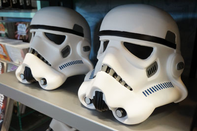 Storm Trooper helmets.