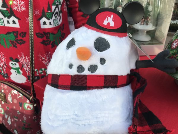 Snowman wearing Mickey hat adult hat $34.99