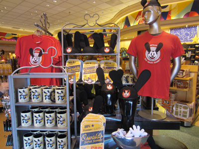 A large display of Oswald merchandise.