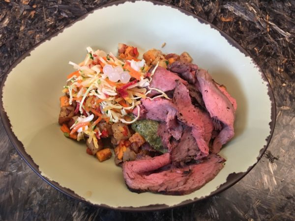 Build-your-own bowl at Satu'li Canteen. This is the beef bowl!