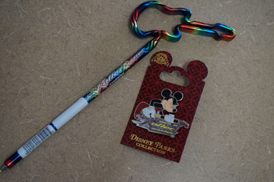The prize includes both the pin and a pen.