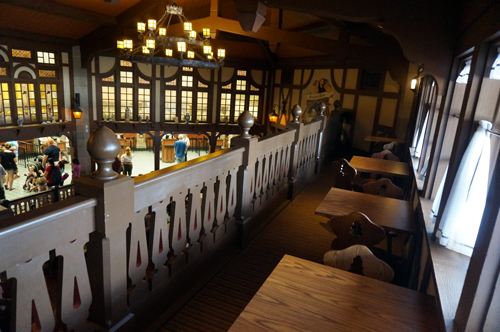The interior balcony seating is small but provides neat views of the restaurant.