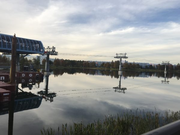 This photo from December 2018 shows the nearly complete station on Hourglass Lake between Art of Animation and Pop Century Resorts. 