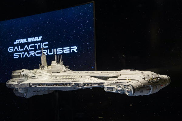 A model of the Halcyon starcruiser is viewable by guests for a limited time in Disney’s Hollywood Studios. Photo credits (C) Disney Enterprises, Inc. All Rights Reserved 