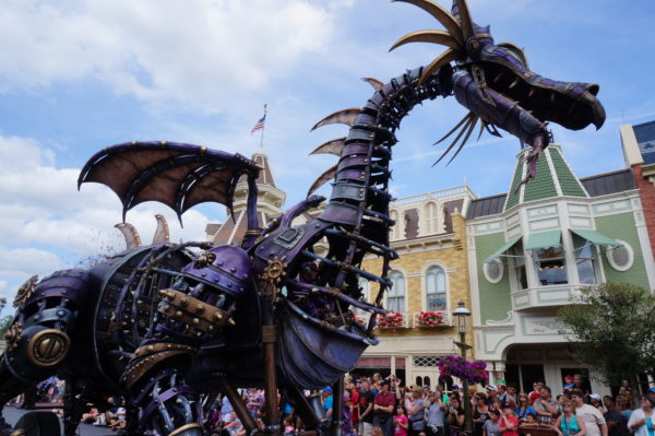 Maleficent will crawl through the park throughout the Villains After Hours event!