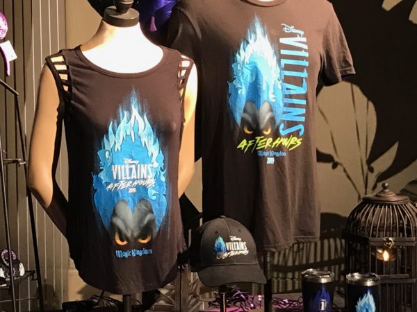 These shirts and hat featured the Villains After Hours graphics.