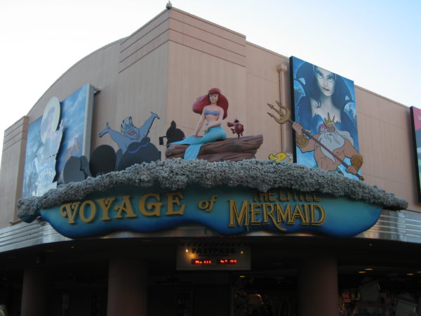 Voyage of the Little Mermaid is in Animation Courtyard in Hollywood Studios.