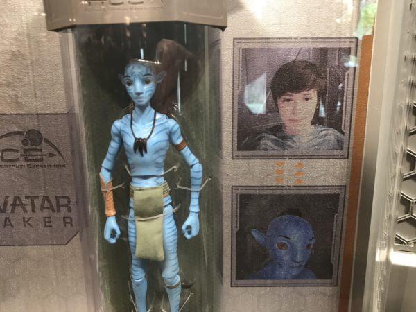 You can see samples of completed figures on display nearby.