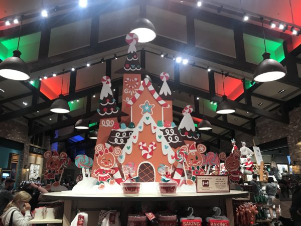 The back of the gingerbread house, looking out into the store.